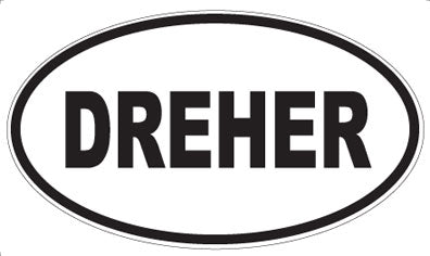 DREHER - Oval Sticker