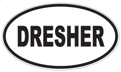 DRESHER - Oval Magnet