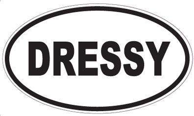 DRESSY - Oval Sticker