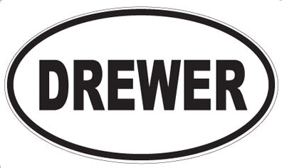 DREWER - Oval Sticker