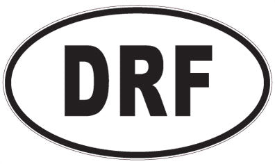 DRF - 3 Letter Initials Oval Sticker