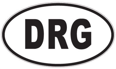 DRG - 3 Letter Initials Oval Sticker