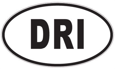DRI - 3 Letter Initials Oval Sticker