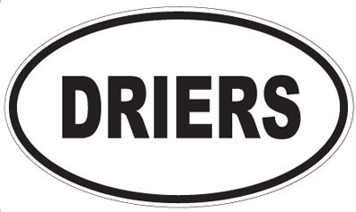 DRIERS - Oval Sticker