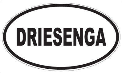 DRIESENGA - Oval Sticker