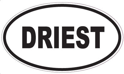 DRIEST - Oval Sticker