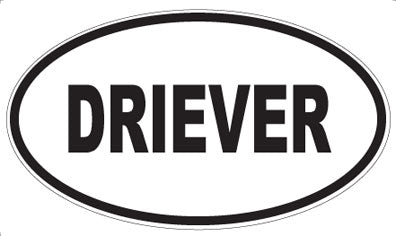 DRIEVER - Oval Sticker