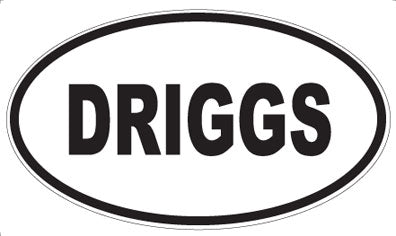 DRIGGS - Oval Sticker