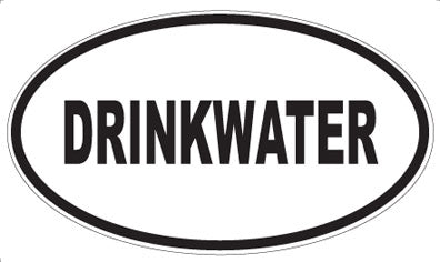 DRINKWATER - Oval Sticker