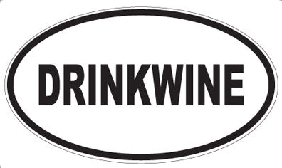 DRINKWINE - Oval Sticker