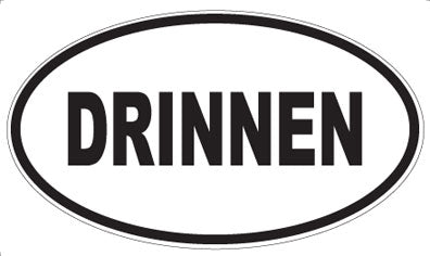 DRINNEN - Oval Sticker