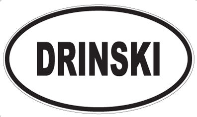 DRINSKI - Oval Sticker