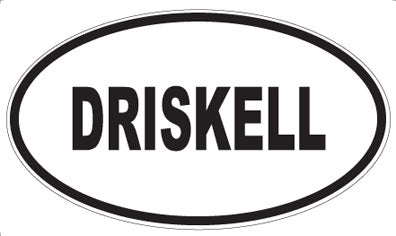 DRISKELL - Oval Magnet