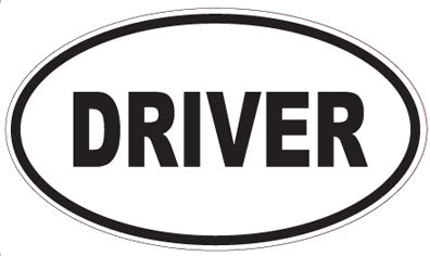 DRIVER - Oval Sticker