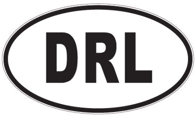 DRL - 3 Letter Initials Oval Sticker