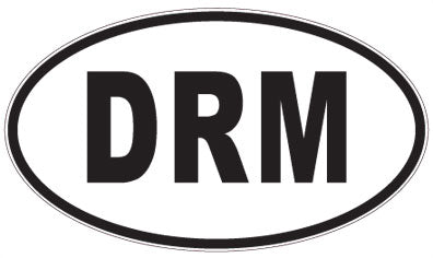 DRM - 3 Letter Initials Oval Sticker