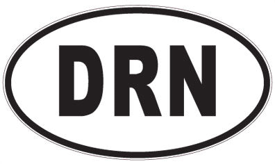 DRN - 3 Letter Initials Oval Magnet