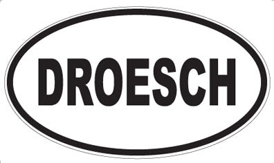 DROESCH - Oval Sticker