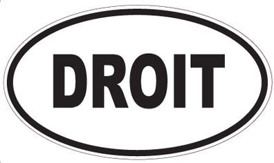DROIT - Oval Sticker