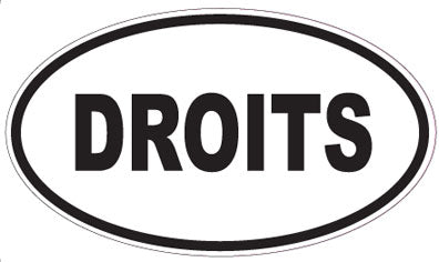 DROITS - Oval Sticker