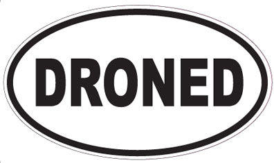 DRONED - Oval Sticker