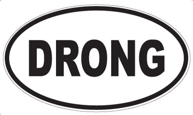 DRONG - Oval Sticker