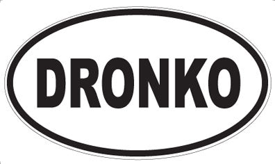 DRONKO - Oval Magnet