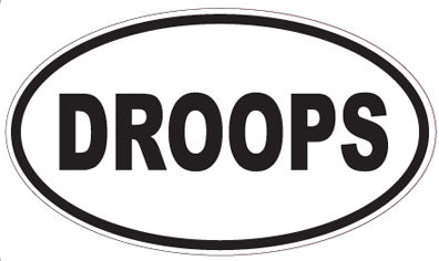 DROOPS - Oval Sticker