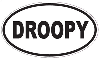 DROOPY - Oval Sticker