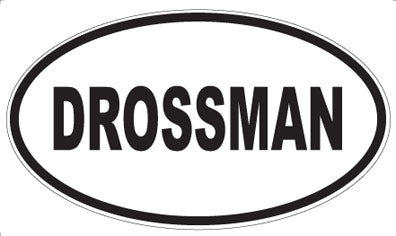 DROSSMAN - Oval Sticker