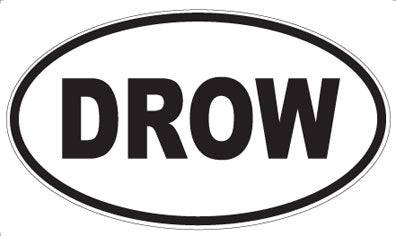 DROW - Oval Sticker
