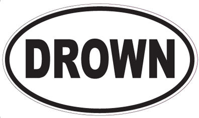 DROWN - Oval Magnet