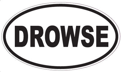 DROWSE - Oval Sticker