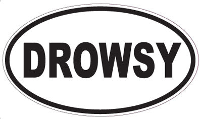 DROWSY - Oval Sticker