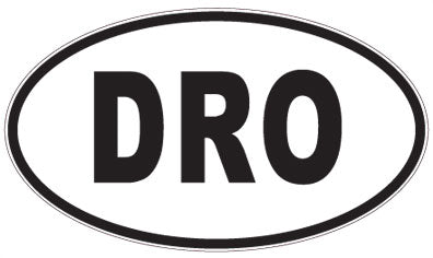 DRO - 3 Letter Initials Oval Magnet