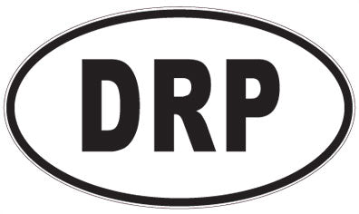 DRP - 3 Letter Initials Oval Sticker