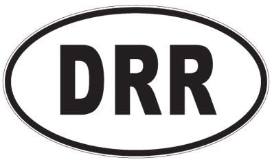 DRR - 3 Letter Initials Oval Magnet