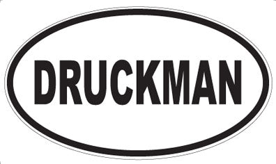 DRUCKMAN - Oval Sticker