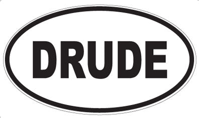 DRUDE - Oval Sticker