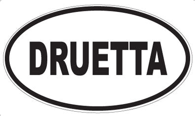 DRUETTA - Oval Sticker