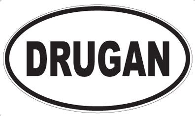 DRUGAN - Oval Sticker
