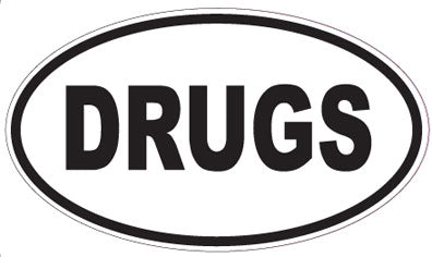 DRUGS - Oval Sticker
