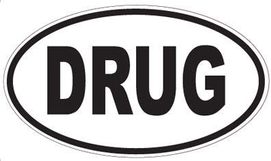 DRUG - Oval Sticker