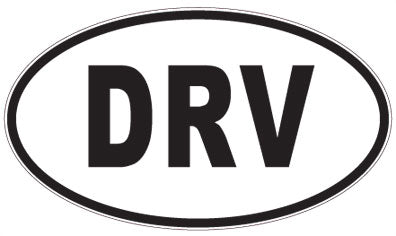 DRV - 3 Letter Initials Oval Magnet