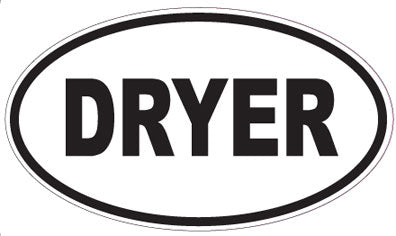 DRYER - Oval Sticker