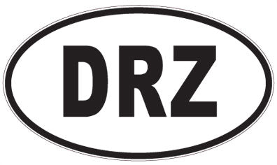 DRZ - 3 Letter Initials Oval Sticker