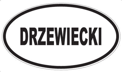 DRZEWIECKI - Oval Magnet
