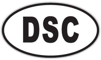 DSC - 3 Letter Initials Oval Sticker