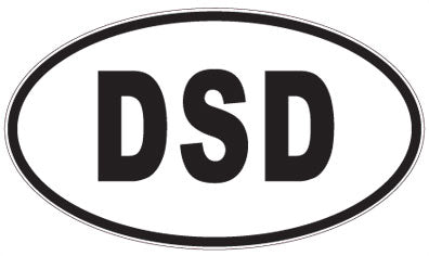DSD - 3 Letter Initials Oval Sticker