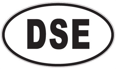 DSE - 3 Letter Initials Oval Magnet